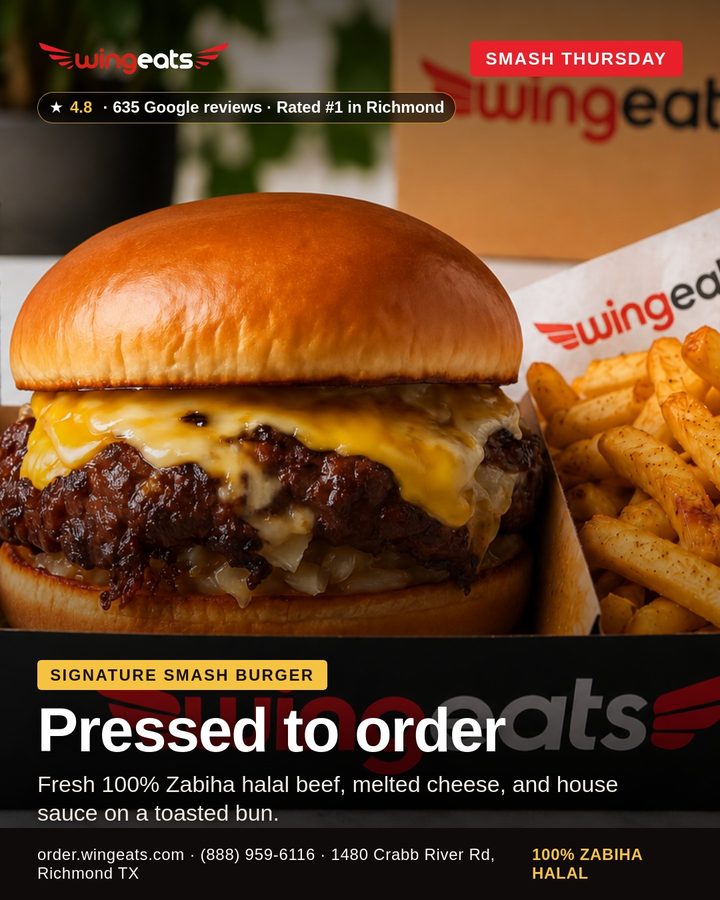 A feed card rendered by the Studio from a real menu item